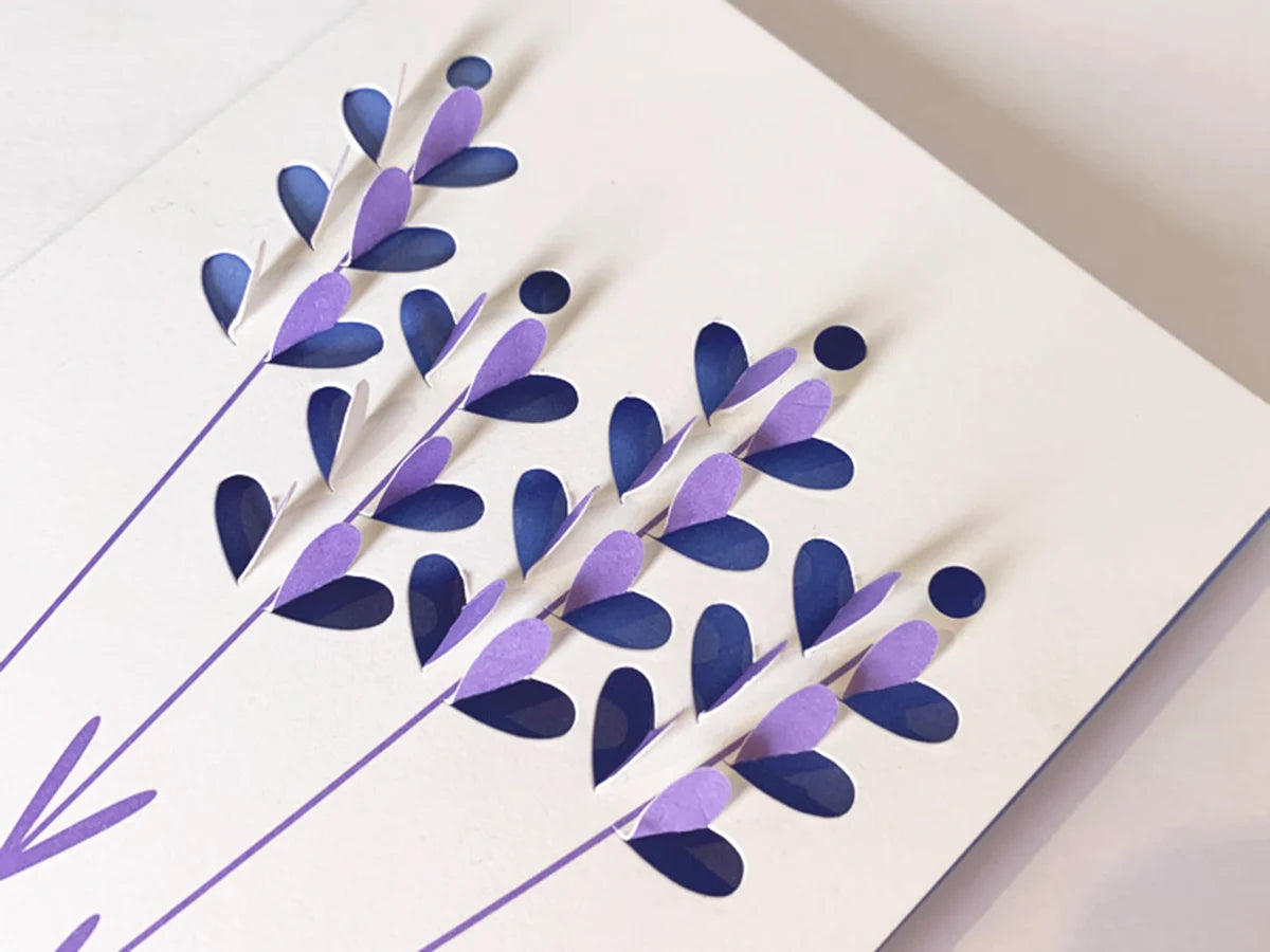 2 x Lavender - Fold Out Cards