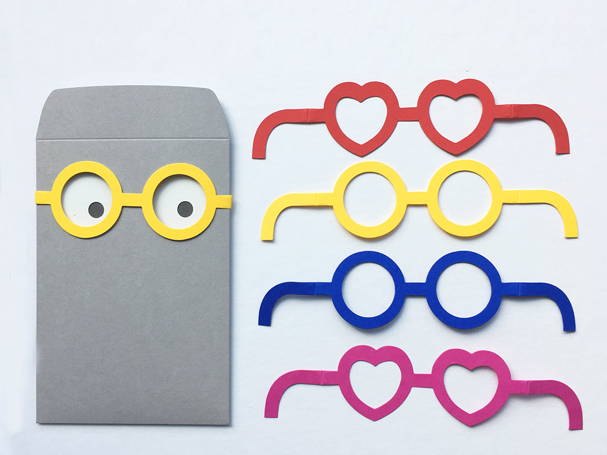 2 x the villa envelope and its heart glasses